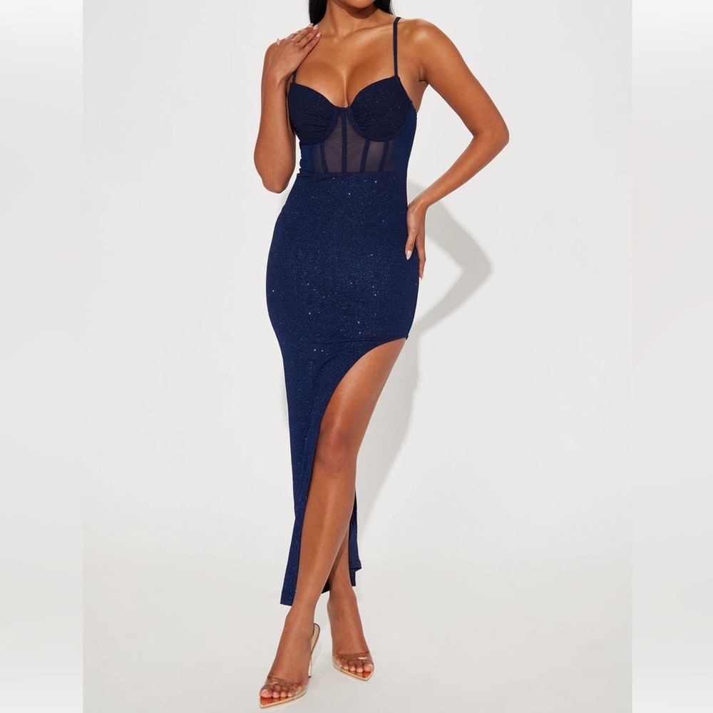 NEW sparkly dark blue dress size medium